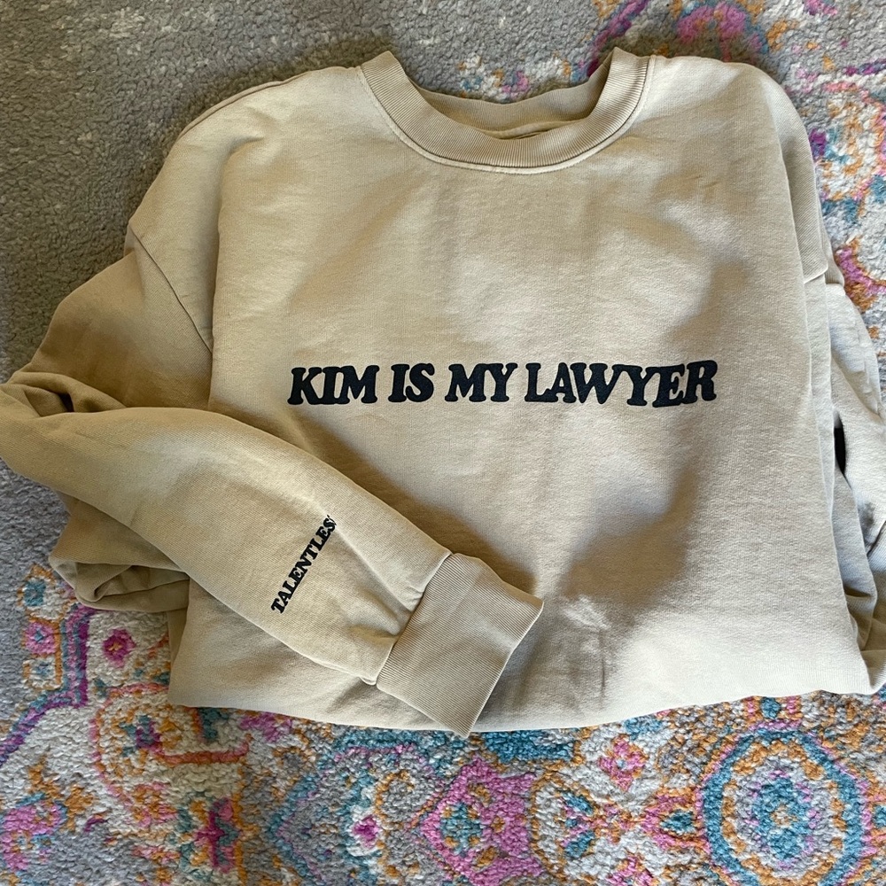 Talentless XL Crewneck- kim is my lawyer